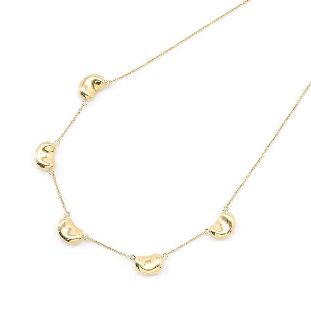 Tiffany Peretti Bean Necklace Yellow Gold Co Jewelry